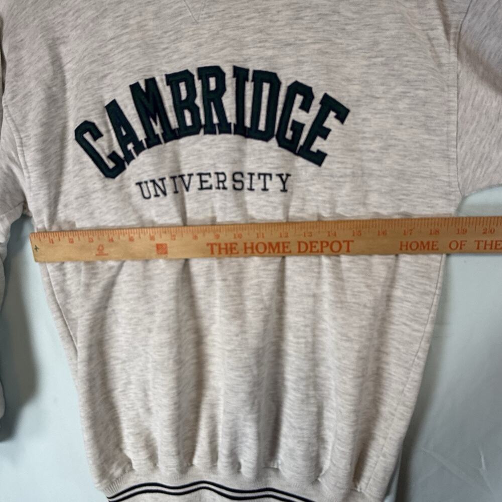 VTG University Cambridge Ringer Sweatshirt Crew RARE Academia SIZE SMALL 80s 90s - Picture 13 of 15